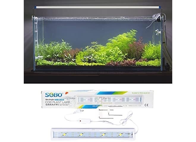 VAYINATO إضاءة LED للنباتات المائية من سلسلة Sobo Cob رفيعة ومشرقة (Al-180 | 8W | مناسبة لحوض سمك 20-30 سم) - Image 1