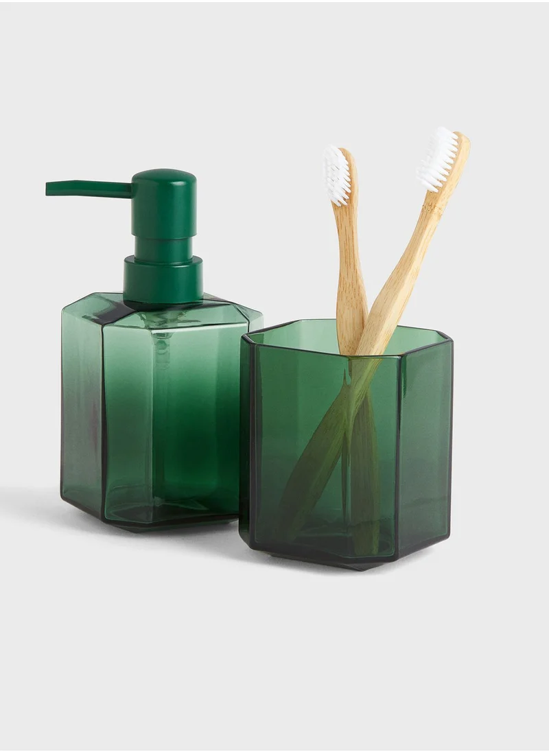 H&M Glass Toothbrush Mug