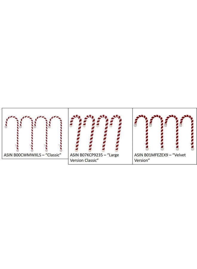 HAUTE DECOR Haute Decor Candy Cane Stocking Holder (Classic Red & White, 4-Pack) - Lightweight Christmas Stocking Hanger, Holds up to 10 pounds - Image 3