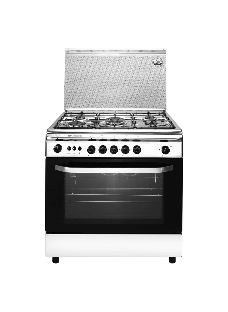 Fresh Italiano Gas Cooker, 5 Burners, 80 cm, Stainless Steel - Fresh-500017302