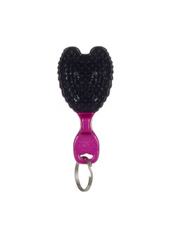 Tangle Angel Keyring Detangling Brush Fuchsia Grey Bristles  - Image 3