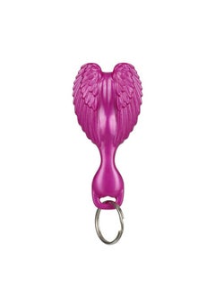 Tangle Angel Keyring Detangling Brush Fuchsia Grey Bristles  - Image 1