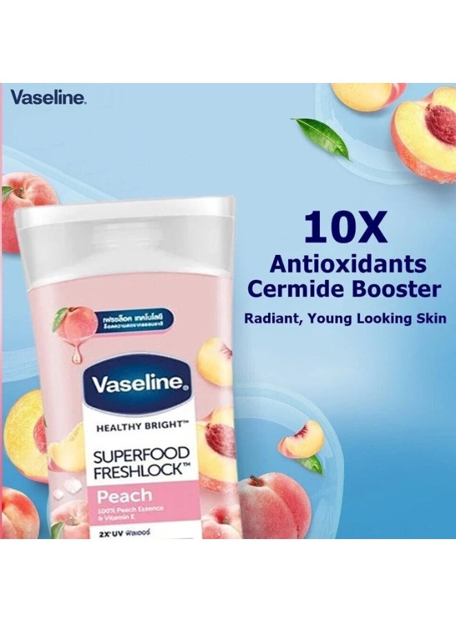 فازلين لوشن سوبر فود فريشلوك بنكهة الخوخ 100 مل - Image 4