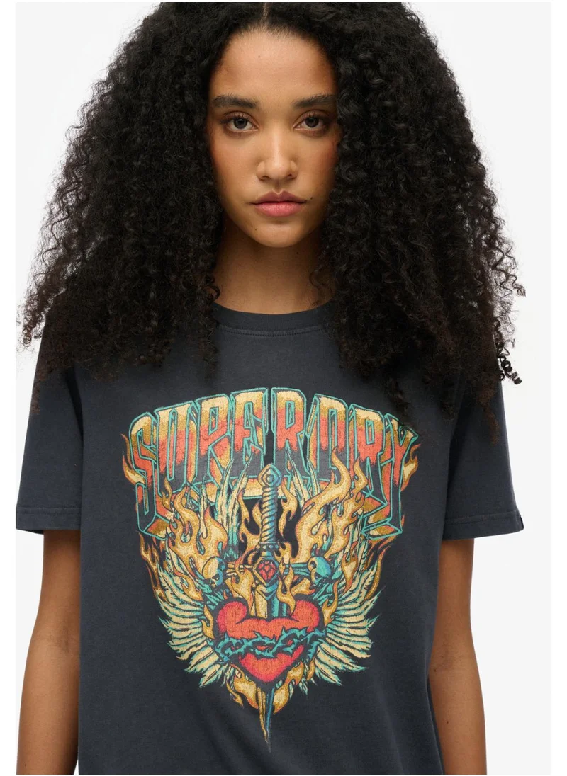 Superdry Biker Rock Graphic Relaxed Tee