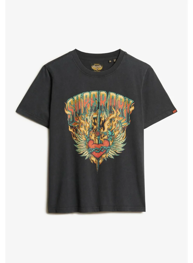 Superdry Biker Rock Graphic Relaxed Tee