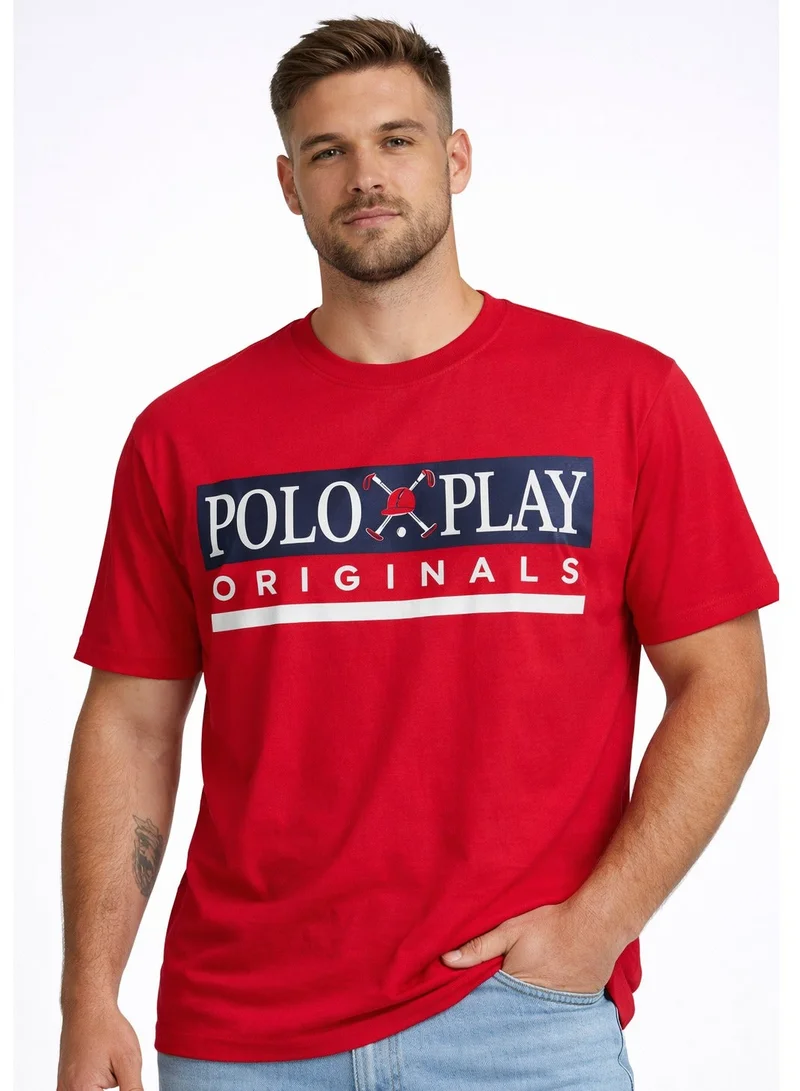 Polo Play  Men’s Graphic and Embossed T-Shirt-2 pack for Men | Best Price UAE