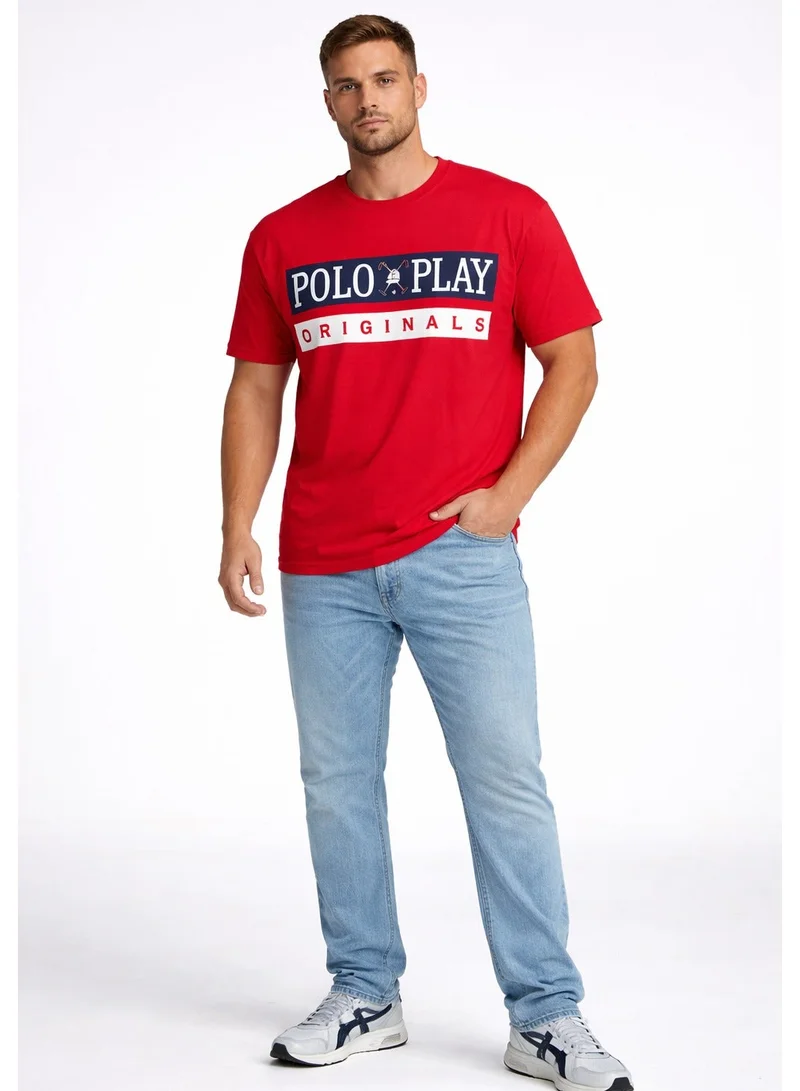 Polo Play  Men’s Graphic and Embossed T-Shirt-2 pack for Men | Best Price UAE