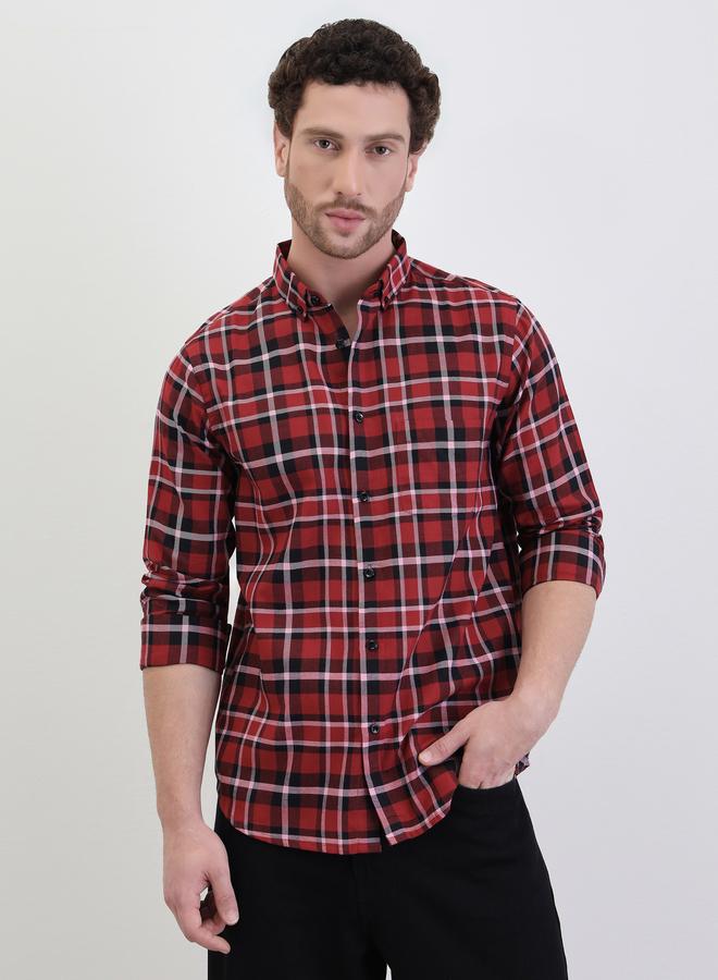 Styli Checked Regular Fit Long Sleeve Shirt - Image 1