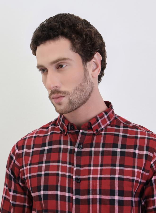 Styli Checked Regular Fit Long Sleeve Shirt - Image 3