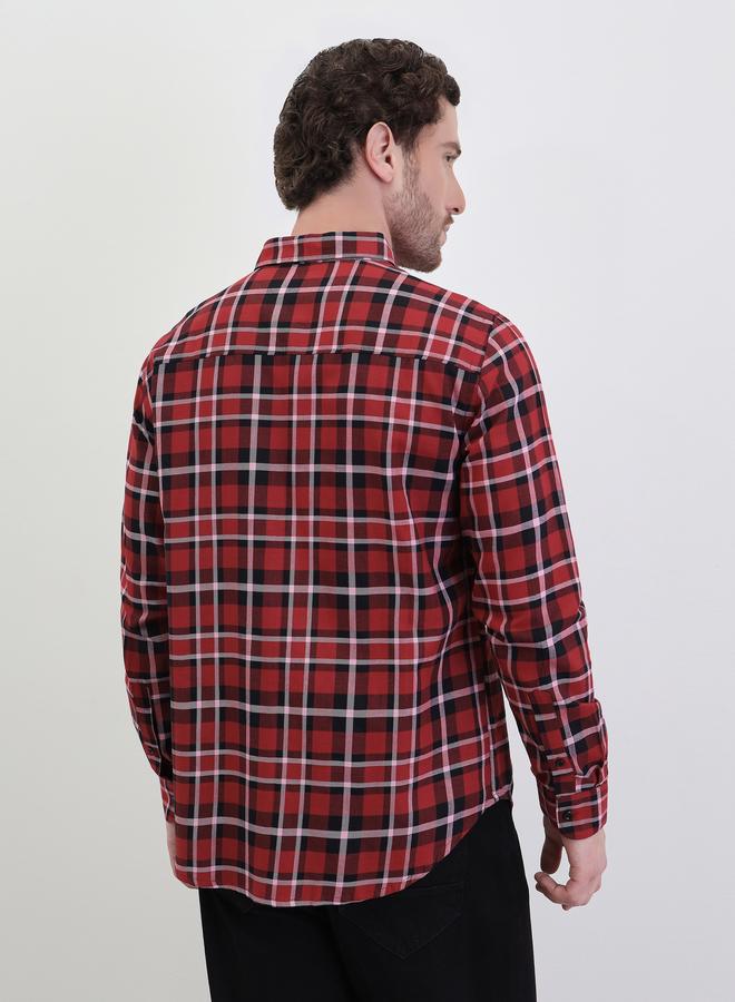 Styli Checked Regular Fit Long Sleeve Shirt - Image 4