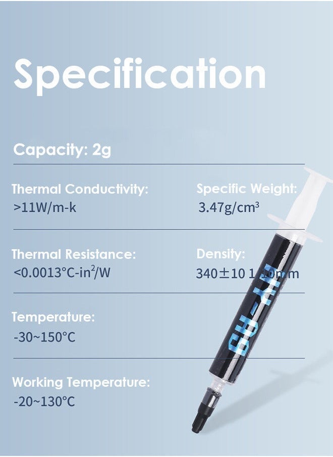 Halnziye - Premium Performance Thermal Paste for Cooling All Processors CPU GPU PC PS4 Xbox Computers and Consoles High Thermal Conductivity Thermal Paste Long Durability Safe Application Non-Conductive - Image 1