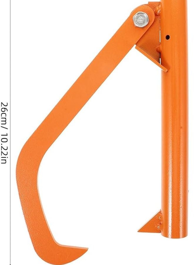 Heavy Duty Adjustable Log Jack Tool Metal Timber Lifting Rolling Hook with Sharp Bearing Tooth - Image 3