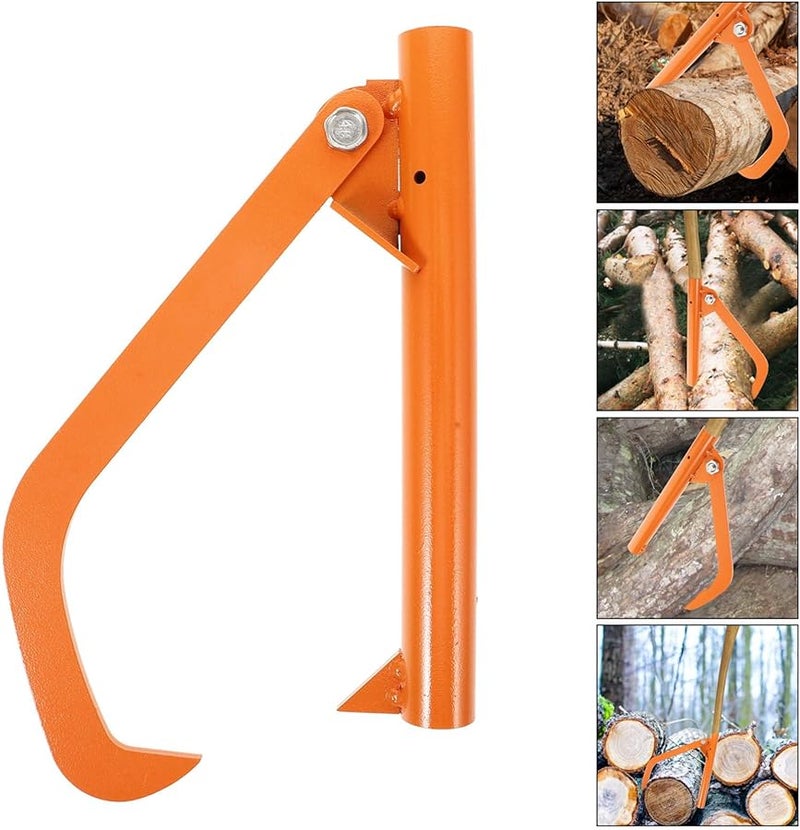 Heavy Duty Adjustable Log Jack Tool Metal Timber Lifting Rolling Hook with Sharp Bearing Tooth - Image 4