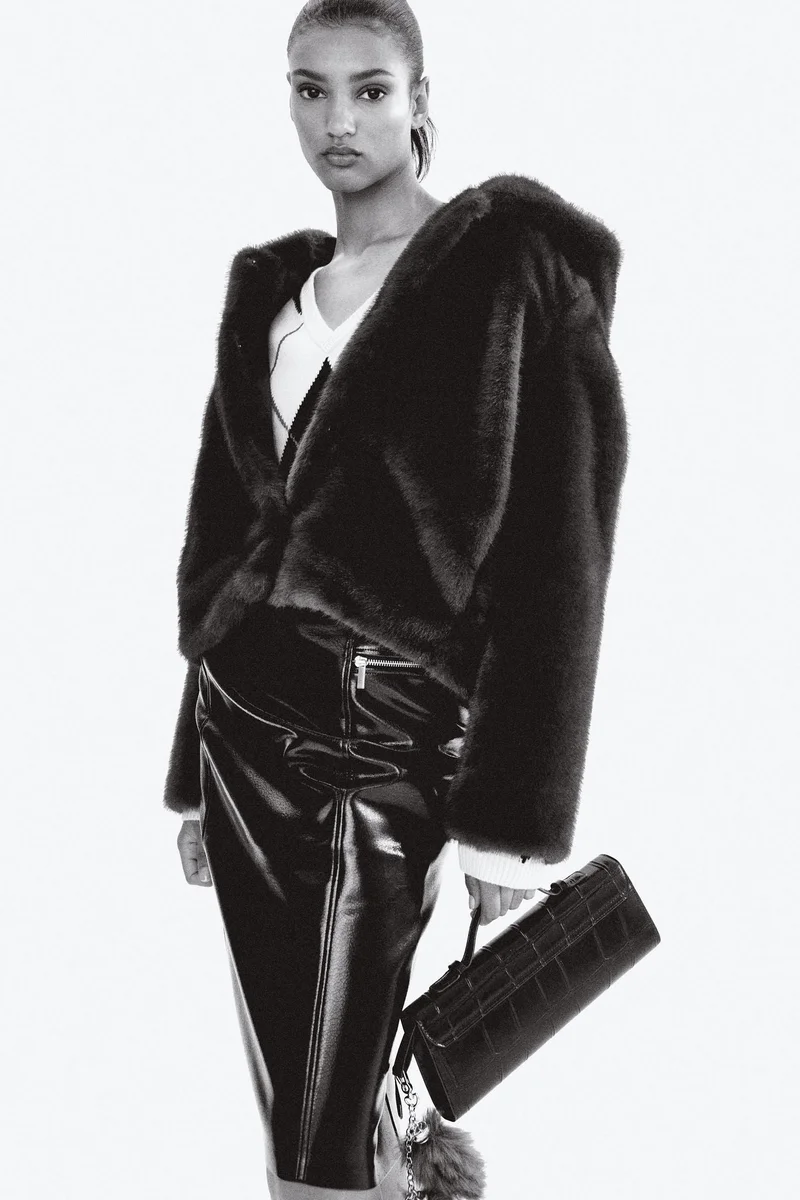 H&M Coated pencil skirt