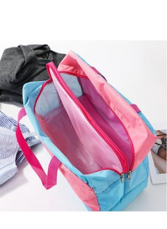 Generic Waterproof Dry Wet Separation Swimwear Clothes Bag Pink/Blue  - Image 5