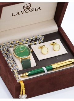 Laforea watch gift set for men consisting of 4 pieces, a rosary watch, a pen and a set of buttons