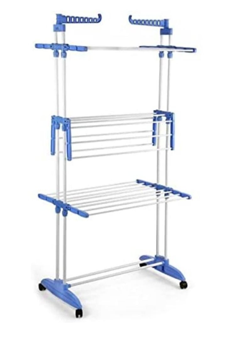 VITION 3 Layer Foldable Stainless Steel Clothes Laundry Drying Rack Organizer - Image 5