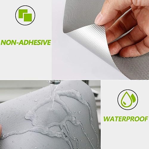 CLAPONE Shelf Liners for Kitchen Shelves/Drawer Mat/Cupboard Liners for Wardrobe/Sheets for Shelves/Anti Skid/Drawer Sheet/Fridge/Table/Washable Anti Slip Mat(Grey 45cm X 5 Meter) - Image 3