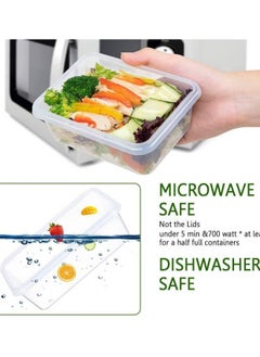 FPC Airtight Meal Prep Containers with Locking Lids - 12-Piece BPA-Free Plastic Food Storage Set, Stackable, Microwave, Freezer & Dishwasher Safe  - Image 2