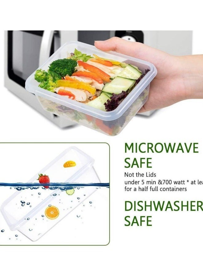 FPC Airtight Meal Prep Containers with Locking Lids - 12-Piece BPA-Free Plastic Food Storage Set, Stackable, Microwave, Freezer & Dishwasher Safe  - Image 2