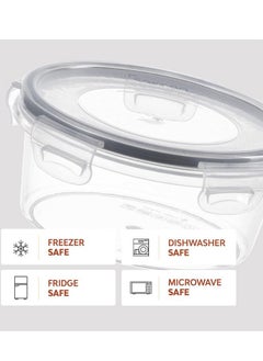 FPC Airtight Meal Prep Containers with Locking Lids - 12-Piece BPA-Free Plastic Food Storage Set, Stackable, Microwave, Freezer & Dishwasher Safe  - Image 4