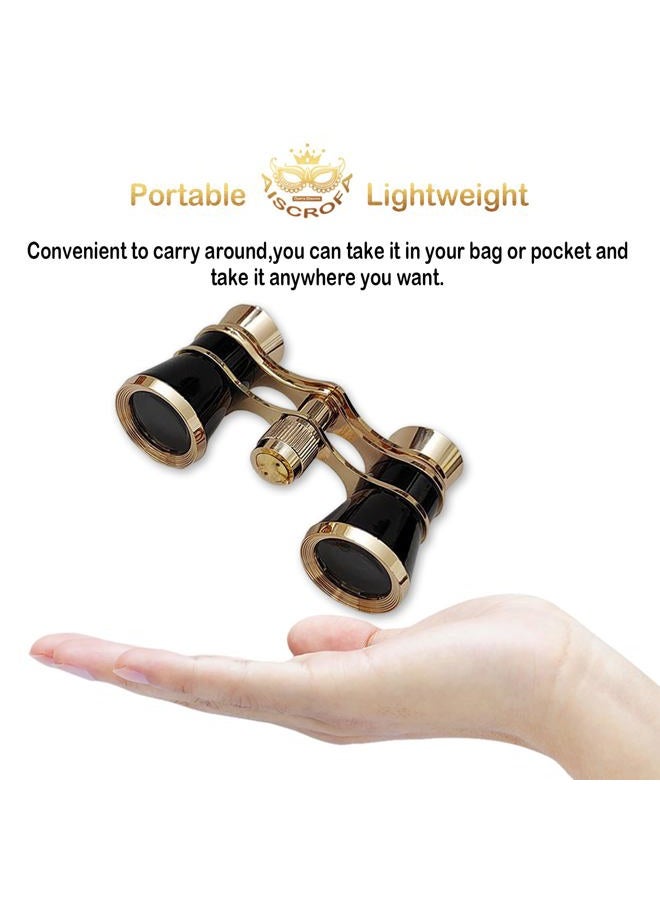 AiScrofa Opera Glasses Binoculars 3X25 Theater Glasses Mini Binocular Compact Lightweight with Handle for Adults Kids Women in Musical Concert - Image 4