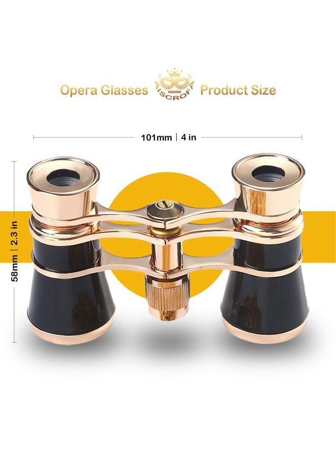 AiScrofa Opera Glasses Binoculars 3X25 Theater Glasses Mini Binocular Compact Lightweight with Handle for Adults Kids Women in Musical Concert - Image 3