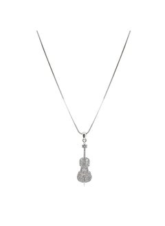 SpinningDaisy Silver Plated Crystal Cello Necklace  - Image 2
