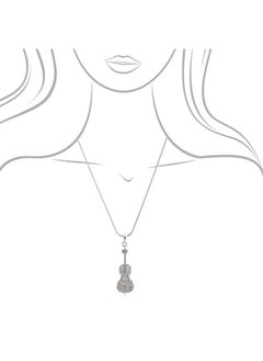 SpinningDaisy Silver Plated Crystal Cello Necklace  - Image 5