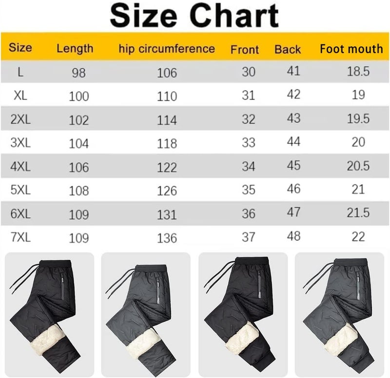 klarako Unisex Fleece Jogging Bottoms, Fleece Lined Thermal Sweatpants, Winter Warm Waterproof Large Size Pants, Fleece Pants - Image 5