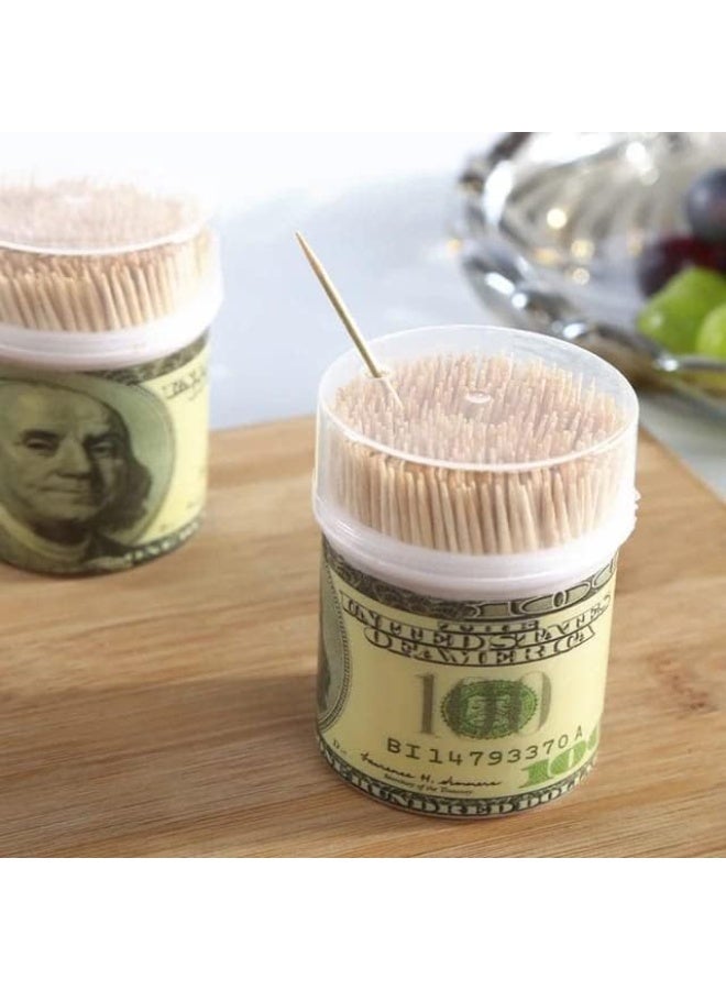 3Pcs Wooden toothpicks round toothpicks in a clear plastic storage box | Sturdy double-sided safe for parties, appetizers, olives, BBQ, fruits, toothpicks. - Image 5
