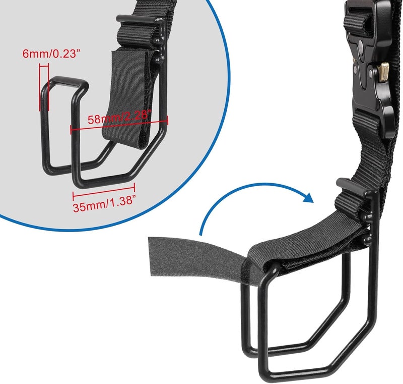 Vigorport Luggage Hook Strap, J Hook for Add a Bag Luggage, Multi Adjustment Bag Strap Hook with Hands Free (Large Size/Metal Buckle) - Image 2