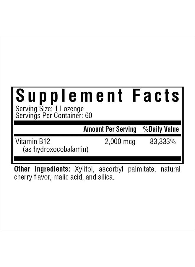 Seeking Health Hydroxo B12, 2000 mcg Methyl-Free B12 Vitamin Lozenges, Supports Methylation and Homocysteine Levels, Vegan and Vegetarian (60 lozenges)  - Image 2