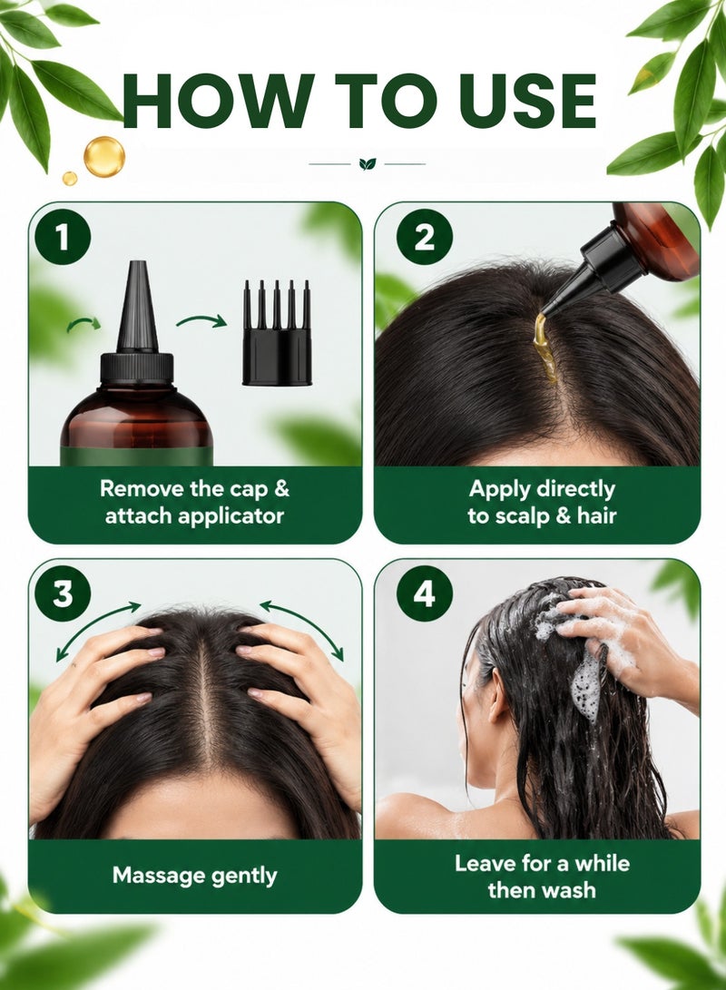 Botanic Hearth زيت شجرة الشاي للشعر | مع زيوت الأركان، الجوجوبا وزيت بذور العنب | يهدئ فروة الرأس الحاكة ويكافح قشرة الرأس | معتمد خالي من الكائنات المعدلة وراثيًا | 6.7 أونصة سائلة - Image 4