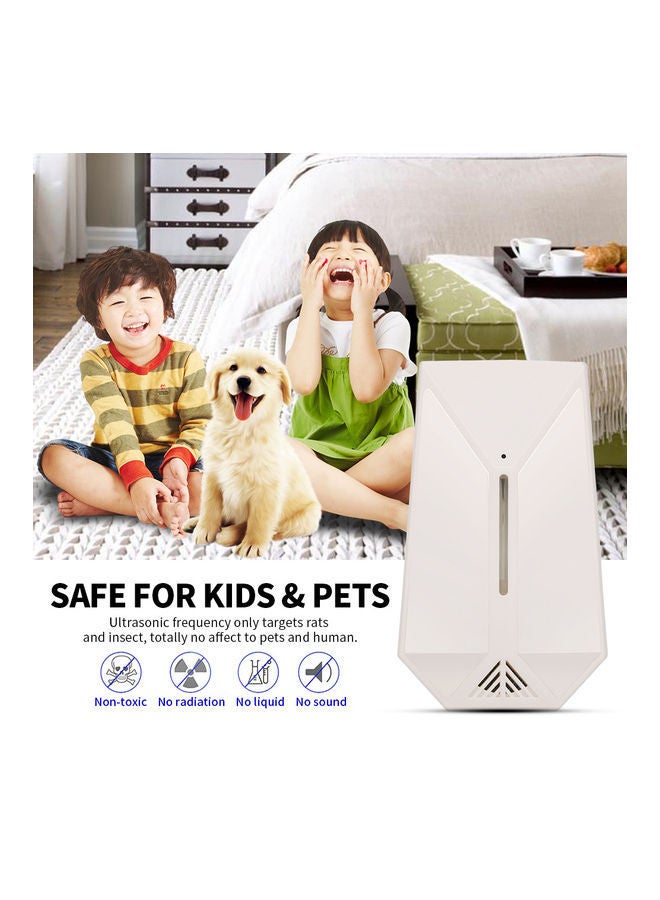 NIBEMINENT 2-Piece Ultrasonic Pest Repeller White - Image 2