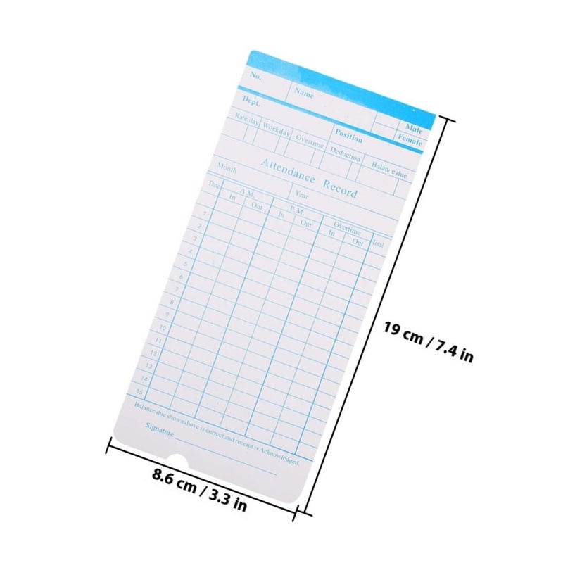 190 Sheets Double Sided Time Cards For Weekly Employee Attendance Recording Compatible With Office Time Clocks - Image 3