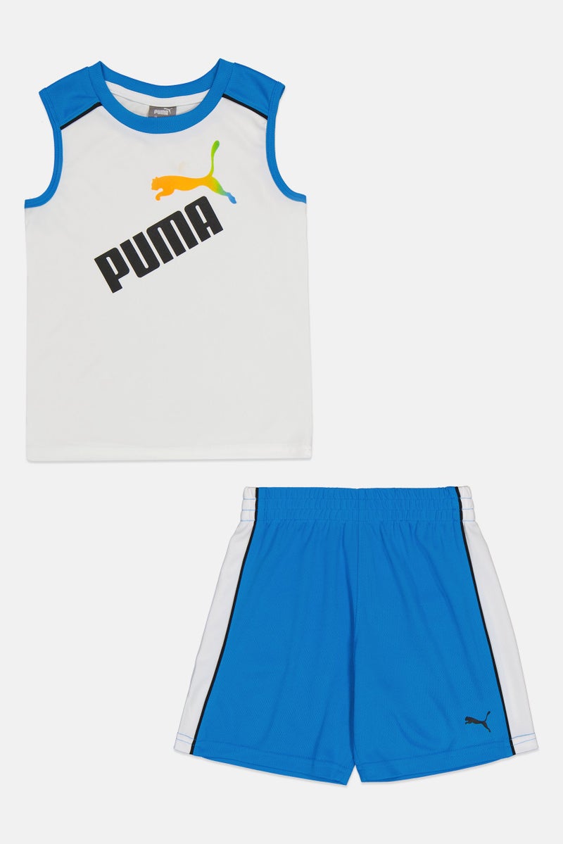 PUMA Kids Boy 2 Pieces Sportswear Fit Sleeveless Top And Bottom Set, Multicolor - Image 2