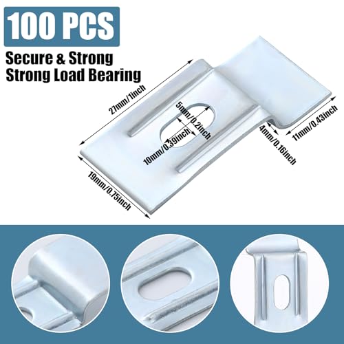Hicarer 100 Pcs Picture Hanging Security Wall Support Brackets Picture Hanging Brackets for Wall Mount Security Support for Art Photo Frame Oil Painting Mirror - Image 3