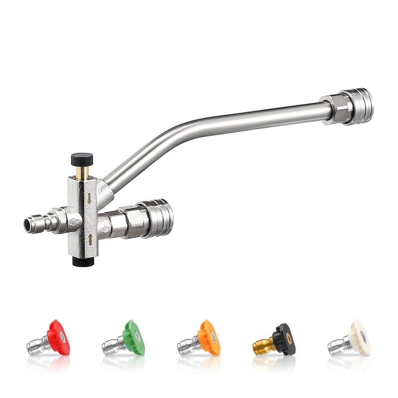 M MINGLE Dual Lance Pressure Washer Wand for Foam Cannon DualConnector Power Washer Wand with 5 Pressure Washer Nozzle Tips 5000 PSI - Image 2