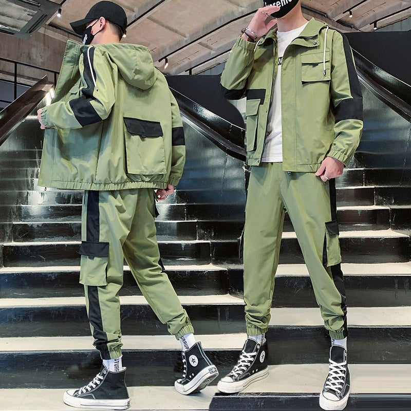 Spring and Autumn New Sports suit Men's College Class Clothes Hooded Couples Fashion Hip Hop Coat Group Printable logo - Image 5