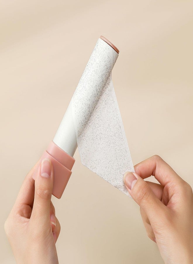 MINGRACE Mini Lint Roller Travel Size Small Sticky Roller for Clothes Pet Hair Remover Portable Pocket Lint Roller 40 Sheets Refillable (Pastel Pink) - Image 4