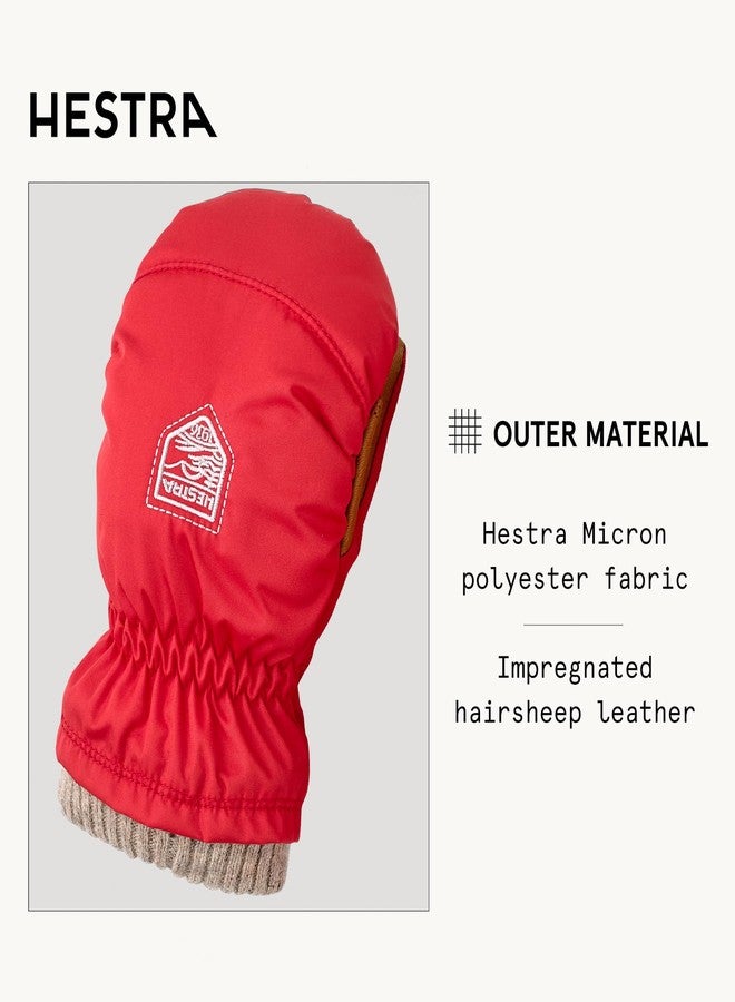 Hestra My First Mitt (Child 0-4yrs) I Waterproof, Insulated Winter Mittens for Babies & Toddlers for Snow or Cold Weather - Light Red - 3 - Image 3
