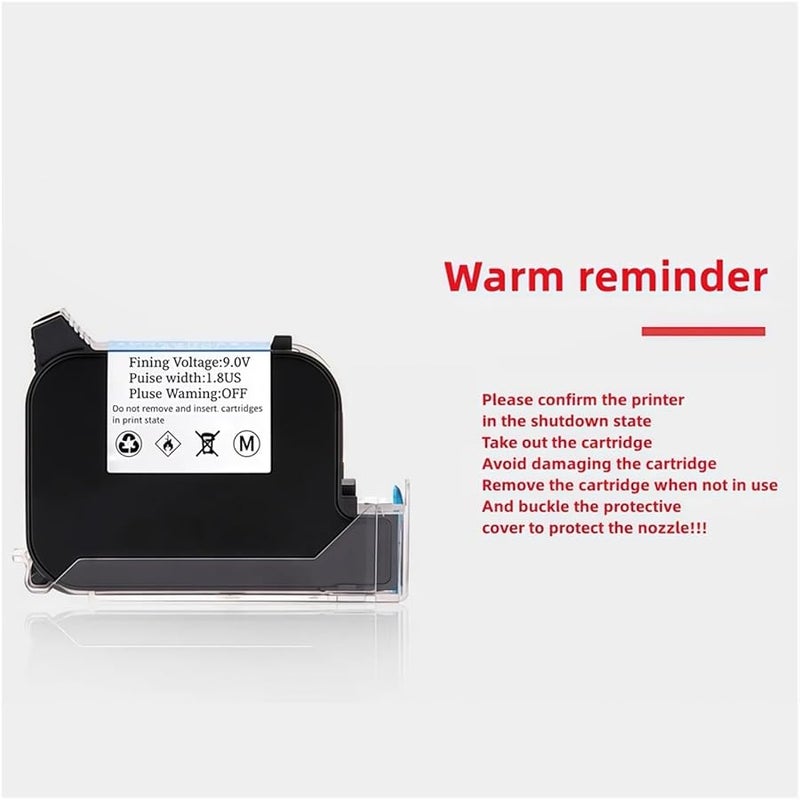 Black Ink Cartridge 42ML Quick Drying Universal for Handheld Inkjet Printer 12 7mm Print Height - Image 4