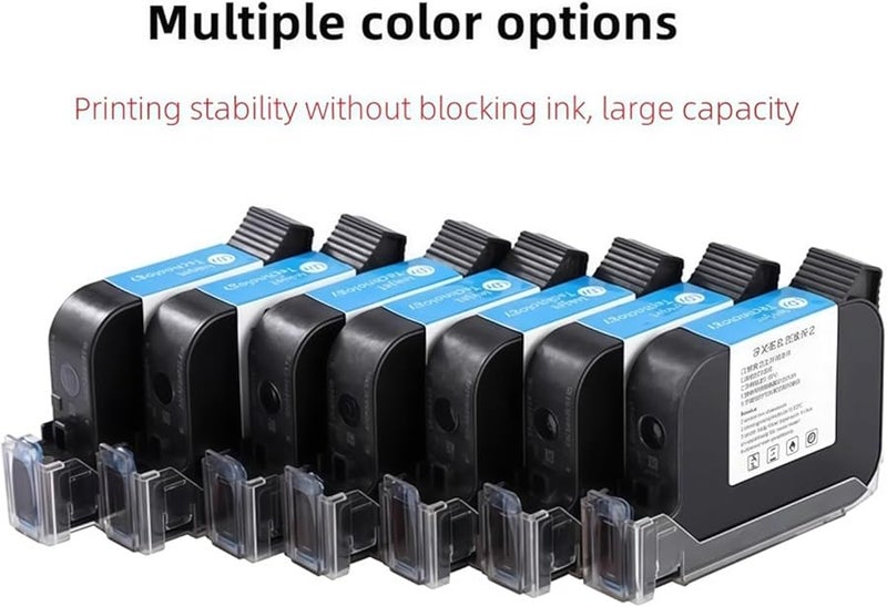 Black Ink Cartridge 42ML Quick Drying Universal for Handheld Inkjet Printer 12 7mm Print Height - Image 3
