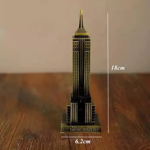 Lilone Unique Statue Metal Classic The Empire State Building Retro Style Building Miniature Decorative Showpiece| Perfect for Home Decor or Gift - Image 4