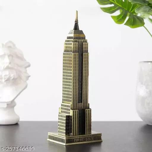 Lilone Unique Statue Metal Classic The Empire State Building Retro Style Building Miniature Decorative Showpiece| Perfect for Home Decor or Gift - Image 2