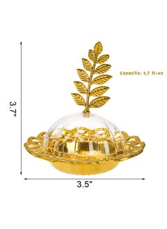 Y&D 12 Pack Party Favor Candy Boxes with Leaf Dome, Gold Decorative Plastic Storage Containers, Fillable Holders for Chocolates, Cake Dessert, Baby Shower, Birthday Supplies  - Image 2