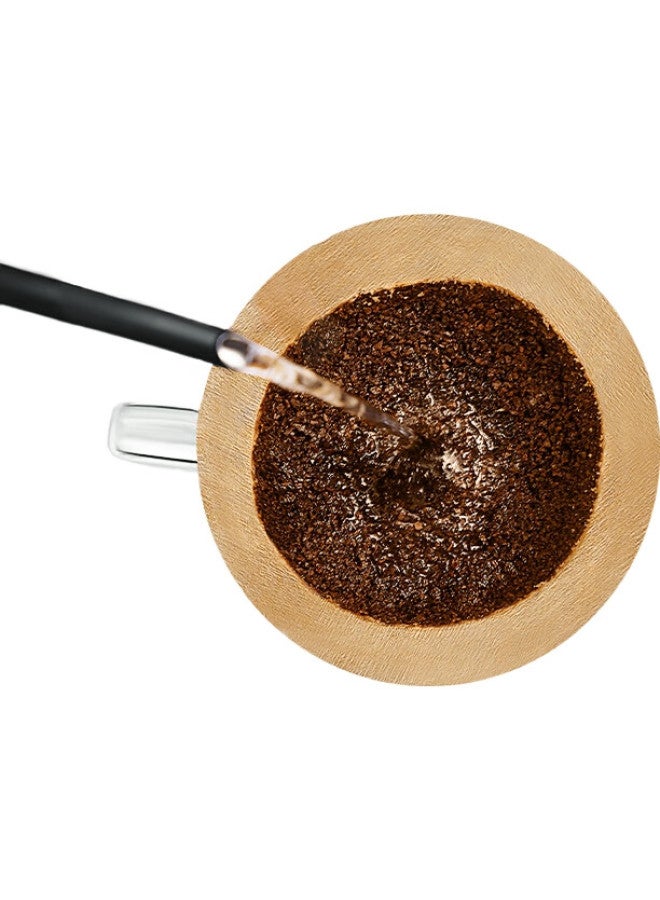 Simelo Coffee Filter Paper, Drip-Style Pour-Over Coffee Filter Paper, V01 Filter Cup Paper, Natural Wood Color, 50 Pieces, For 1-2 Servings - Image 2