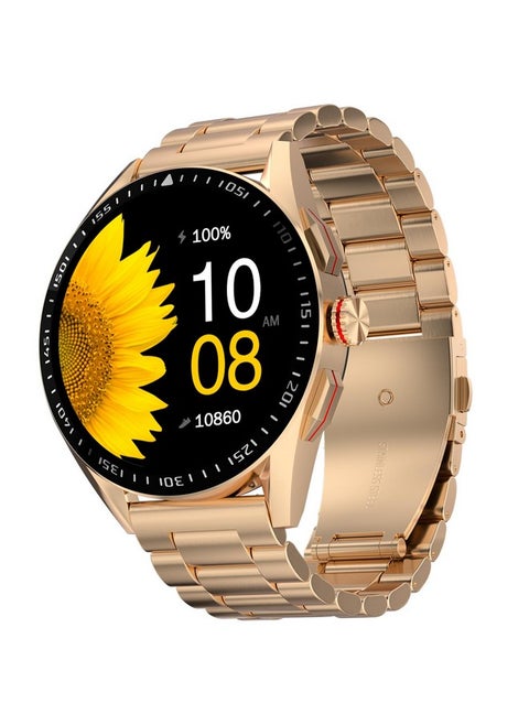 Fire-Boltt Invincible Plus 1.43" AMOLED Display Smartwatch with Bluetooth Calling, TWS Connection, 300+ Sports Modes, 110 in-Built Watch Faces, 4GB Storage & AI Voice Assistant (Rose Gold SS)
