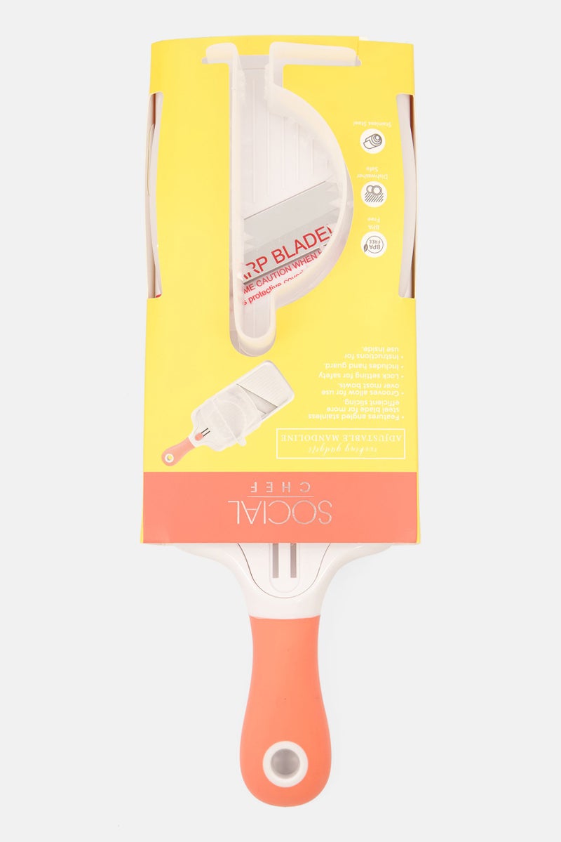 Social Chef Cooking Gadget Adjustable Mandolin, White  - Image 3